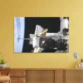 Een gedoceerd Soyuz-ruimtevaartuig Canvas Afdruk (Insitu (Woonkamer))
