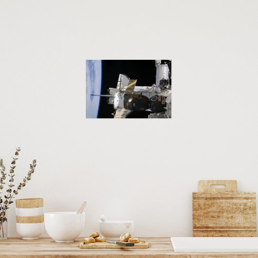 Een gedoceerd Soyuz-ruimtevaartuig Poster (Keuken)