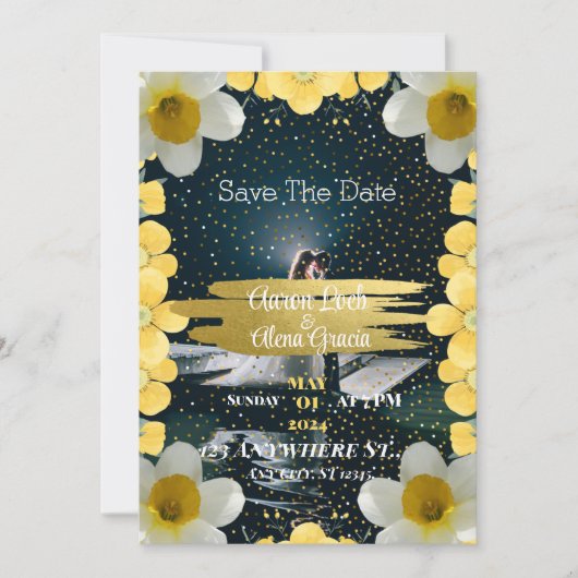 Een gedroogde uitnodiging versierd met narcistisch (Voorkant)