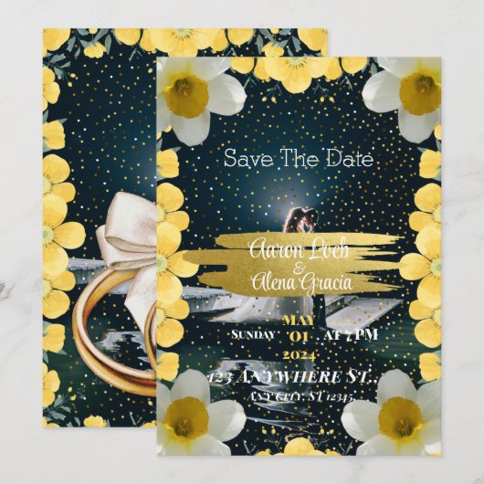 Een gedroogde uitnodiging versierd met narcistisch (Voorkant / Achterkant)