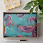 Een gedurfde Pop Art Octopus Decoupage Design Tissuepapier (Geschenk)