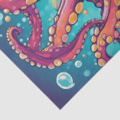 Een gedurfde Pop Art Octopus Decoupage Design Tissuepapier (Detail)