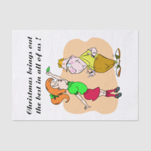 Een geeks kersttefpapier tissuepapier