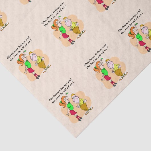 Een geeks kersttefpapier tissuepapier (Detail)