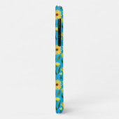 een geel maisieontwerp op aqua Case-Mate iPhone case (Achterkant/links)