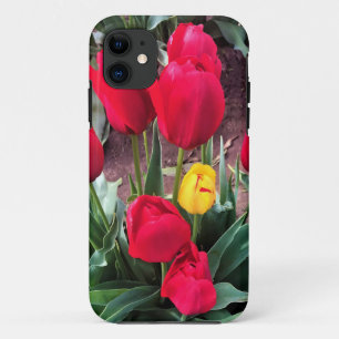 Eén geel met rode tulpen Case-Mate iPhone case