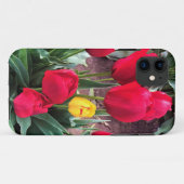 Eén geel met rode tulpen Case-Mate iPhone case (Achterkant (horizontaal))