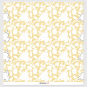 Een geel tapijt met een zich herhalend motief lijk sticker (Vel)