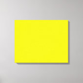 Een geel vierkant gecentreerd op een schone witte canvas afdruk (Voorkant)