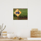 Een geeltrekkruising in de wijngaard poster (Keuken)