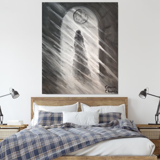 Een geest canvas afdruk (Insitu (Slaapkamer))