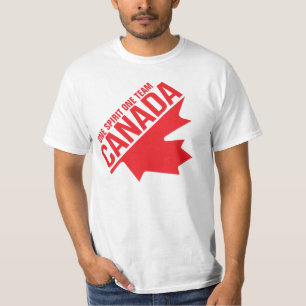 Een geest één team draaide Canada blad T-shirt