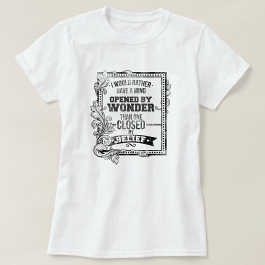 Een geest geopend door Wonder T-shirt (Design voorkant)