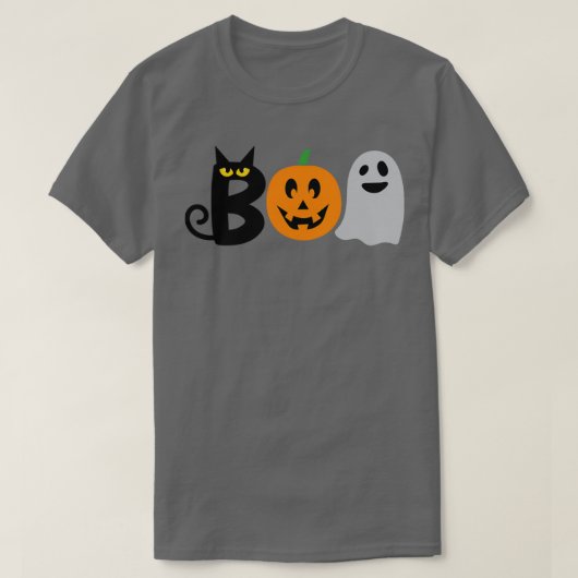 een geest van afkeuring grijze halloween met zwart t-shirt (Design voorkant)