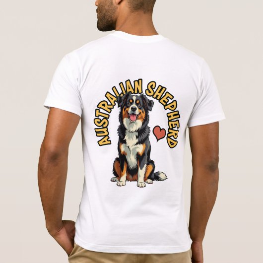 Een geestige geest: Australian Shepherd T-shirt (Achterkant)