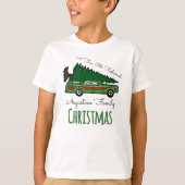 Een gefingeerde kerstvakantie met ouderwetse kerst t-shirt (Voorkant)