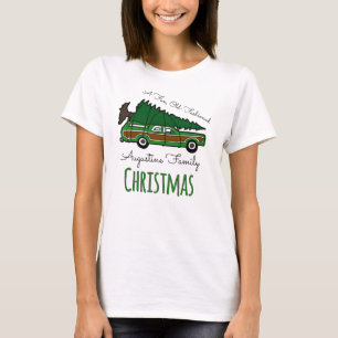 Een gefingeerde kerstvakantie met ouderwetse kerst t-shirt