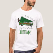 Een gefingeerde kerstvakantie met ouderwetse kerst t-shirt (Voorkant)