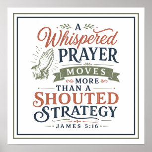 Een gefluisterd gebed Sterke spirituele quote Poster