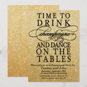 EEN GEGEVENHEID - Tijd om Champagne te Drinken Uit Kaart (Voorkant / Achterkant)