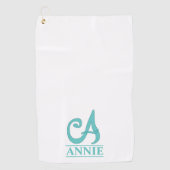 Een gegraveerde golfhanddoek (Voorkant)