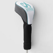 Een gegraveerde golfhoes golfheadcover (Schuin)