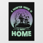 Een gehakt huis is een gelukkig thuis raamsticker (Vel)