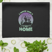 Een gehakt huis is een gelukkig thuis theedoek (Gevouwen)