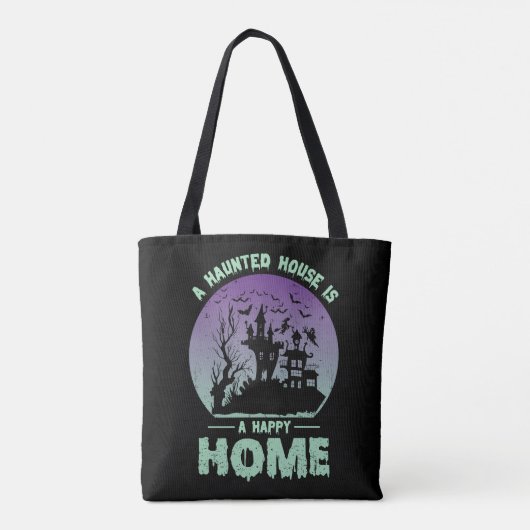 Een gehakt huis is een gelukkig thuis tote bag (Achterkant)