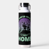 Een gehakt huis is een gelukkig thuis waterfles (Voorkant)