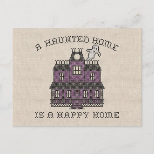 Een gehakt huis is een Happy Home-kruis Briefkaart (Voorkant)
