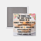 Een gehakt taart met een andere naam is een ... magneet (Voorkant / Achterkant)