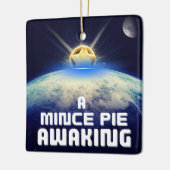 Een gehakt taartje wakker maken keramisch ornament (Links)