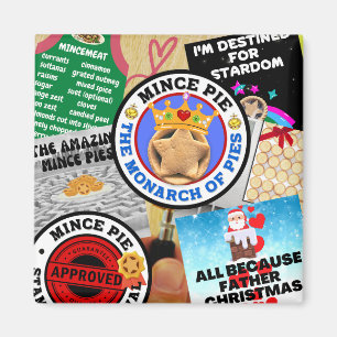 Een gehakt taartmontage onder het vergrootglas magneet