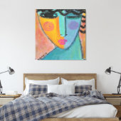 Een geheim Abstract portret van een vrouw Canvas Afdruk (Insitu (Slaapkamer))