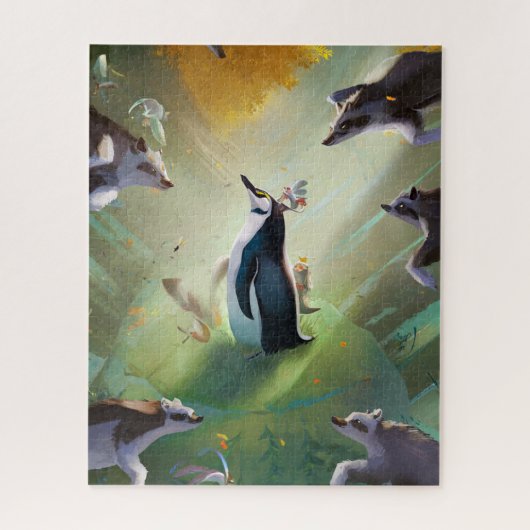 Een geheime dans onder de gouden bomen legpuzzel (Verticaal)