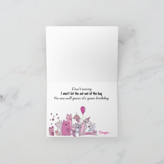 Een geheime Kaart van uw Verjaardag (Binnen)