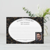 EEN GEHEUGEN DELEN | Foto | Begrafenis Condoleance Kaart (Staand voorkant)