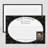 EEN GEHEUGEN DELEN | Foto | Begrafenis Condoleance Kaart (Voorkant / Achterkant)