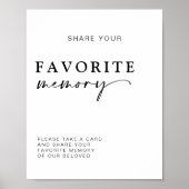 Een geheugenteken delen | Gastenboek Alternatief Poster (Voorkant)