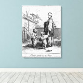 Een gehuwde joodse vrouw en haar kinderen canvas afdruk (Insitu (Houten vloer))