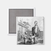 Een gehuwde joodse vrouw en haar kinderen magneet (Voorkant / Achterkant)