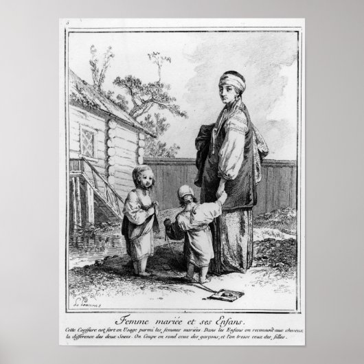 Een gehuwde joodse vrouw en haar kinderen poster (Voorkant)