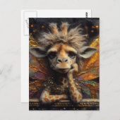 Een geïrriteerde giraffe fee briefkaart (Voorkant / Achterkant)