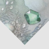 Een geisha in groene ontwerpreeks #25 tissuepapier (Detail)