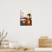 Een geisha van het Japanse waterbos Ukiyo-E Poster (Keuken)