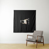 Een geit kort van een gekke grappige geit wandkleed (In Situ (horizontaal))