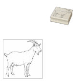 Een geit rubberstempel (Gestempeld)