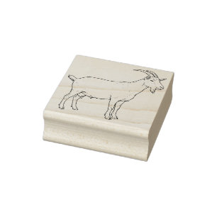 Een geit rubberstempel