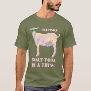 Een geit Yoga Pastels Funny Goat Yoga is iets T-shirt